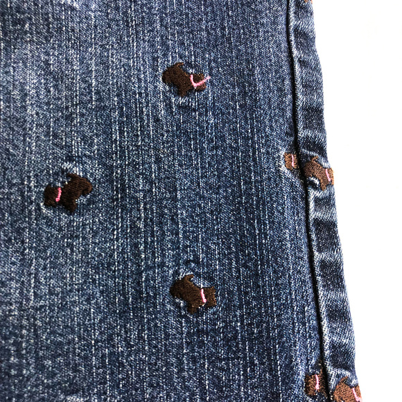 VTG Lilly Pulitzer Scottie Pup Embroidered Jeans - Picture 8 of 8